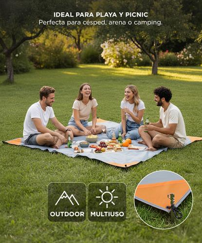 Lona Playera Gadnic Plegable mpermeable Ultra Liviana 140x140 - 4