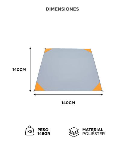 Lona Playera Gadnic Plegable mpermeable Ultra Liviana 140x140 - 5