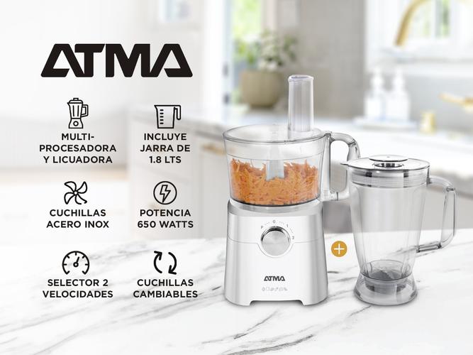 Multiprocesadora + Jarra Plástica Atma1.2L 650W LP8425P - 1