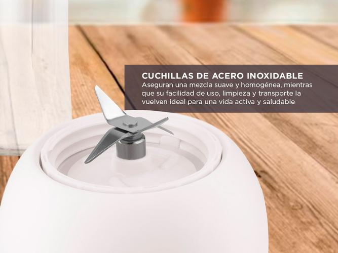Licuadora Portatil Atma 300w Essential Fit Blanca 600ml  - 3