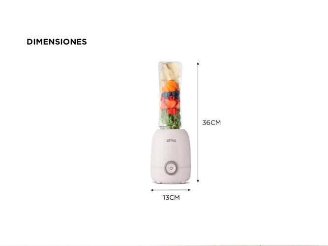Licuadora Portatil Atma 300w Essential Fit Blanca 600ml  - 4