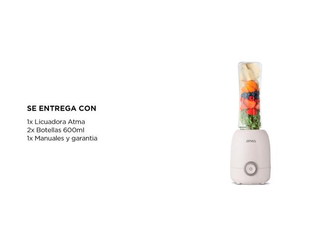Licuadora Portatil Atma 300w Essential Fit Blanca 600ml  - 5
