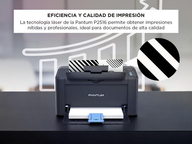 Impresora Láser Pantum P2516 Monocromática Con USB  - 2