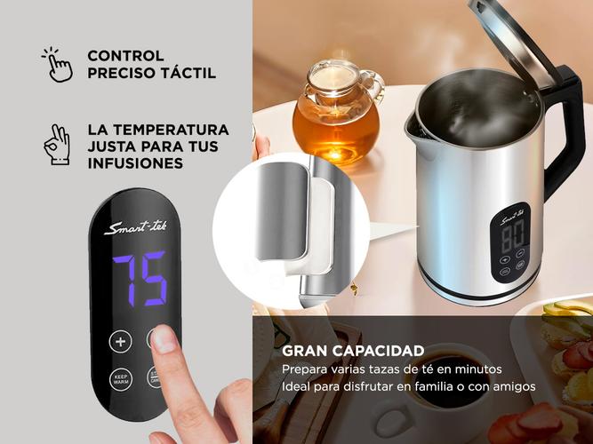 Pava Eléctrica Smart Tek SD2090 Digital 1,7 Litros Acero Inoxidable - 2