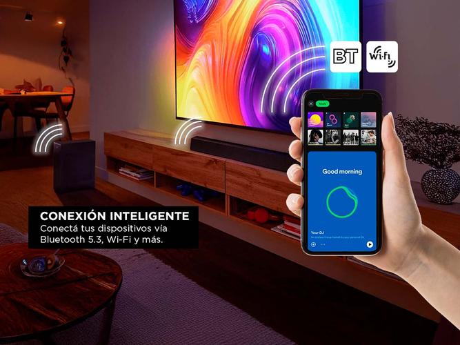 Barra De Sonido Philips TAB8507B10 Con Subwoofer Inalámbrico Bluetooth Home Theater  - 3