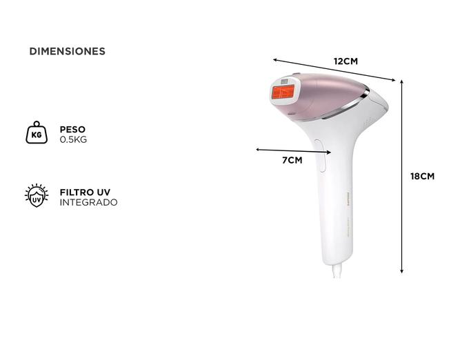 Depiladora Philips IPL Lumea Prestige Para Cuerpo Axilas Bikini y Rostro Uso con Cable BRI94730 Usado - 5