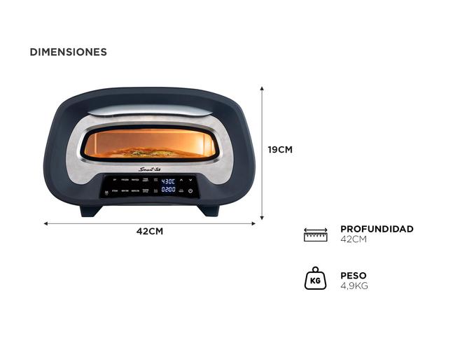 Horno Eléctrico Pizzero Smart-tek Inpietro Milano EMAX1 Color Negro - 4