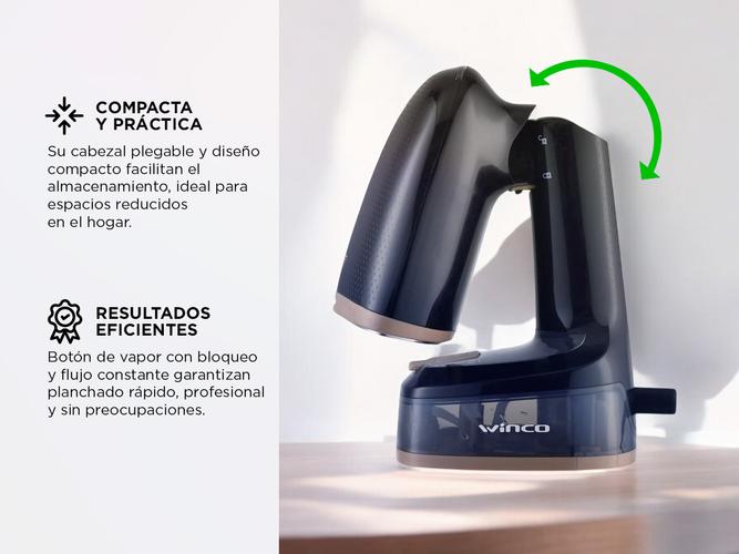 Plancha a Vapor Desarrugador Winco W2008 Portátil - 3