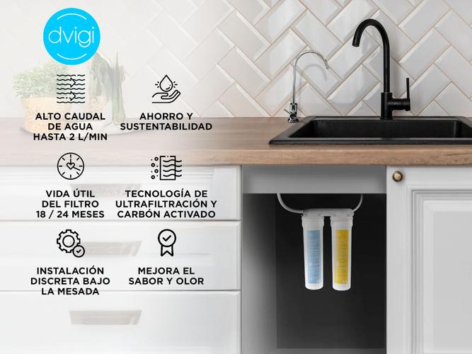 Purificador De Agua Dvigi Filtro Bajo Mesada con Ultrafiltración  - 1