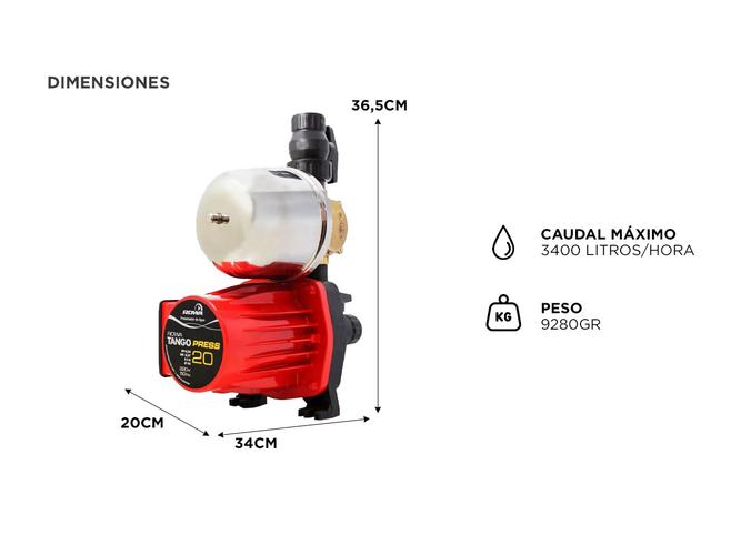 Bomba Presurizadora Rowa Tango Press 20 05 HP 4000 lh 220V - 4