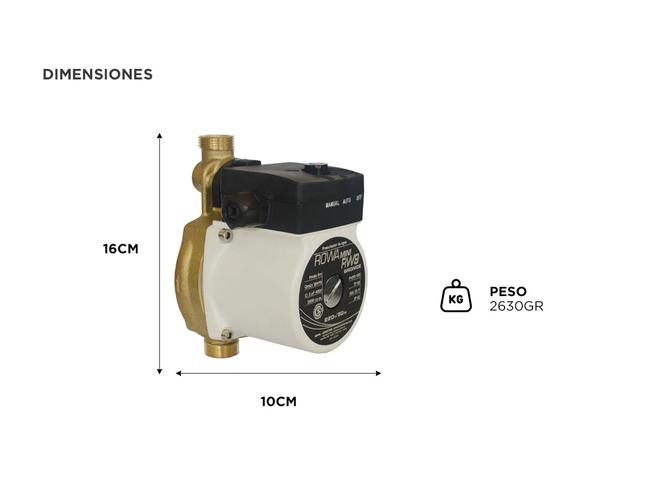 Bomba Presurizadora Rowa Mini RW9 Bronce 220 V - 4