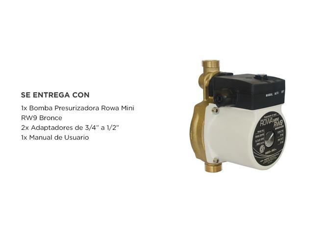 Bomba Presurizadora Rowa Mini RW9 Bronce 220 V - 5