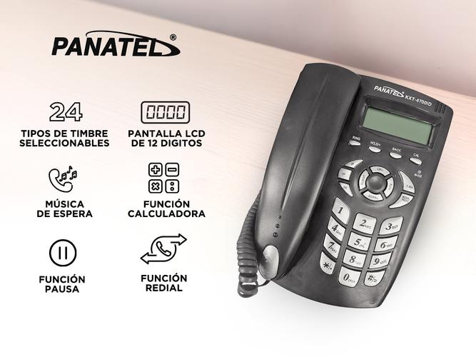 Teléfono Fijo con Identificador de Llamadas Calculadora Panatel KXT-4700ID - 1