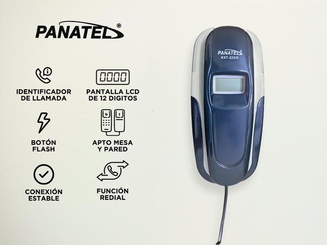 Teléfono Fijo Apto Pared con Identificador Panatel KXT-222ID - 1