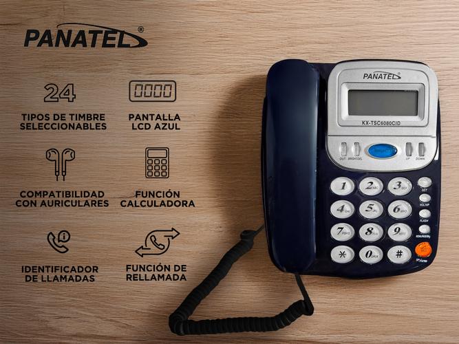 Teléfono Fijo con Identificador de Llamada Altavoz Panatel KX-TSC6080CID - 1