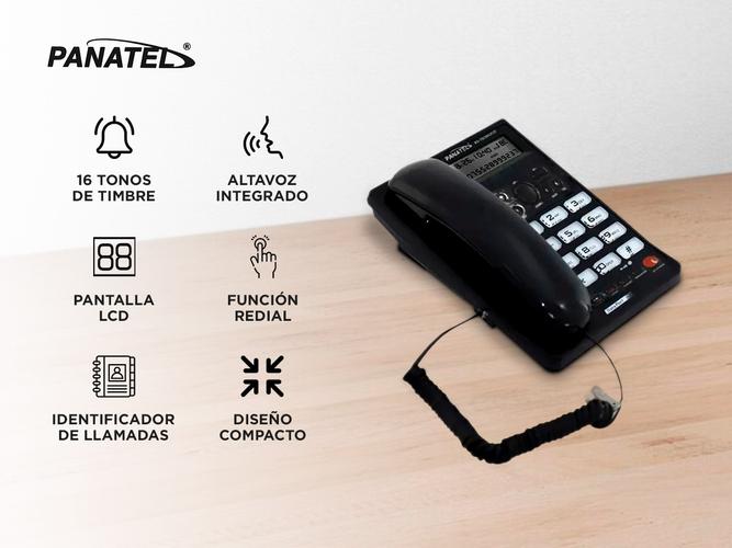Teléfono Panatel Kx-tsc6052cid Con Identificador de Llamadas Negro - 1