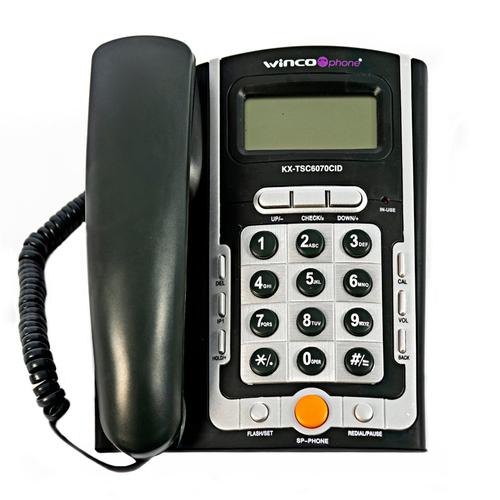 Teléfono Fijo Winco W7070 Con Identificador Calculadora Manos Libres  - 0