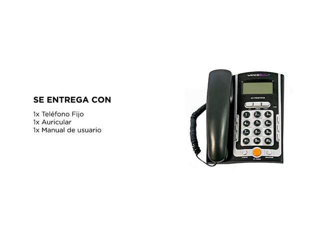 Teléfono Fijo Winco W7070 Con Identificador Calculadora Manos Libres  - 4