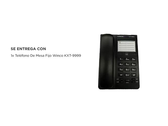 Teléfono De Mesa Fijo Winco KXT-9999 Con Bloqueo De Llamadas y Función Pausa - 4