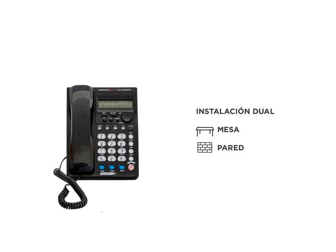 Teléfono Fijo Winco TE6002 De Mesa o Pared Con Identificador De Llamadas - 3