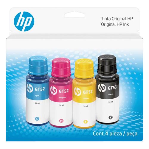 Kit de 4 Botellas Tinta HP GT53GT52 Negro Cyan Magenta Amarillo Impresora DeskJet serie GT5800 - 0