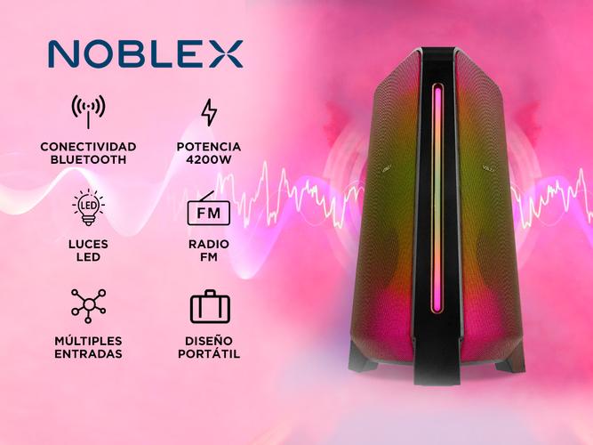Torre Potenciada de Sonido Noblex 94MNT2X 4200W Bluetooth - 1