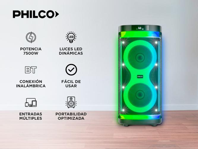 Torre Potenciada de Sonido Philco 94TP8500 7500W Bluetooth - 1