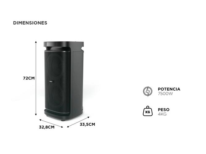 Torre Potenciada de Sonido Philco 94TP8500 7500W Bluetooth - 4