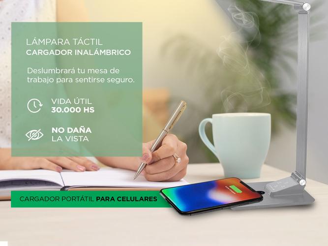 Lampara De Escritorio Led GADNIC LM100 Cargador Inalámbrico  - 2