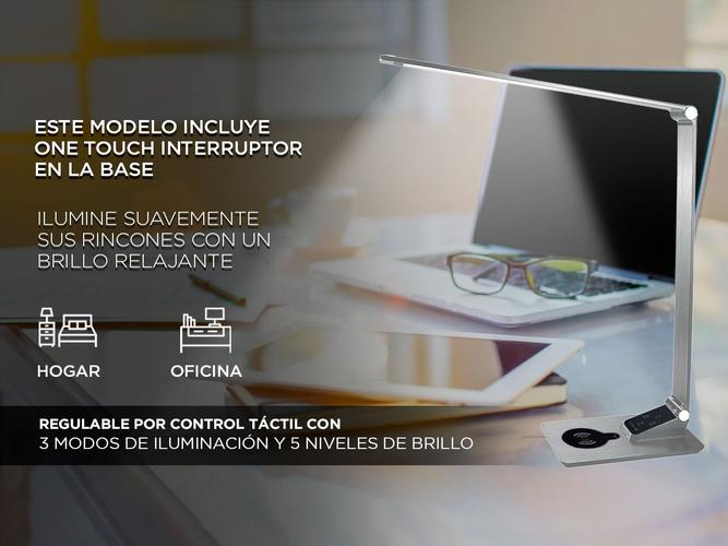 Lampara De Escritorio Led GADNIC LM100 Cargador Inalámbrico  - 4