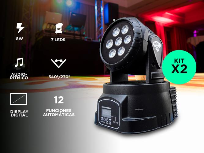 Kit x2 Mini Cabezal Led Móvil - 1