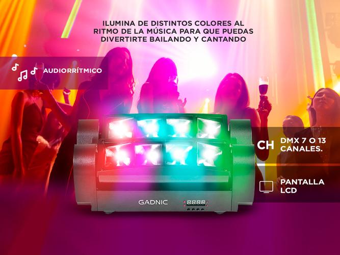 Cabezal Mini De Araña Gadnic LH40RGB de Luz LED - 2
