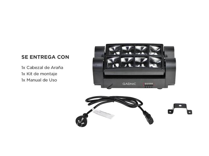 Cabezal Mini De Araña Gadnic LH40RGB de Luz LED - 5