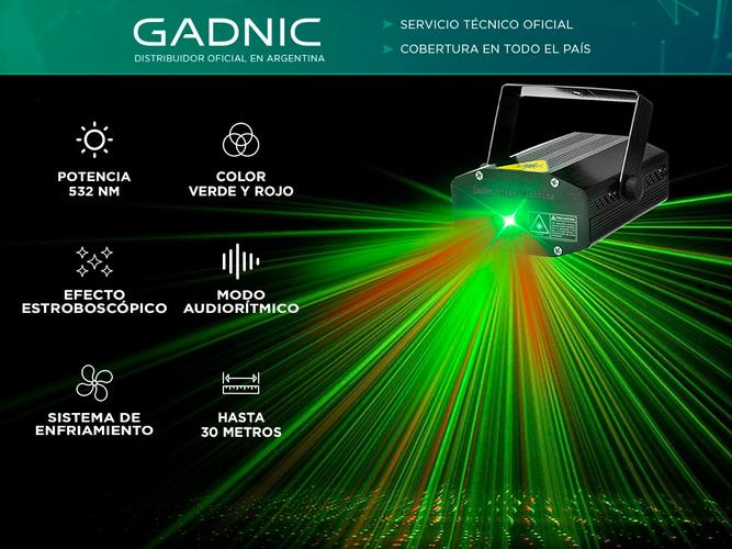 Proyector Luz Láser Gadnic L41C Audioritmica Efecto Estroboscópico - 1