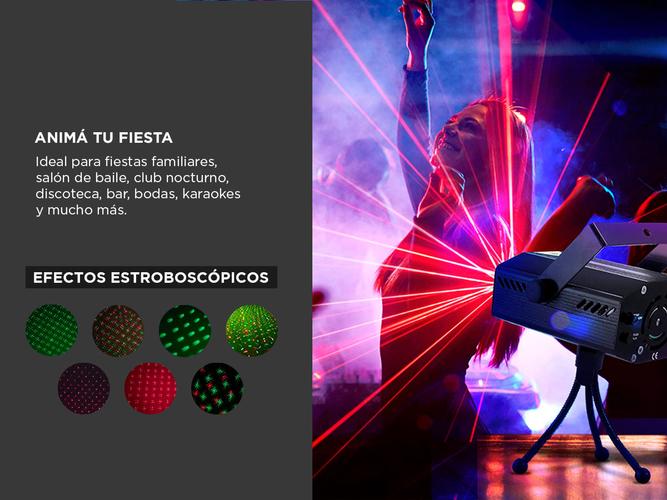 Proyector Luz Láser Gadnic L41C Audioritmica Efecto Estroboscópico - 2