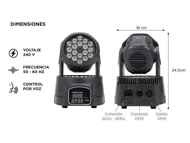 Cabezal Movil Gadnic 12 Canales LED RGBW  360° 60W - 5