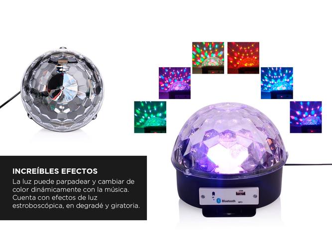 Parlante Lámpara Bola Rgb Gadnic DJL045 Audioritmica Usb - 3