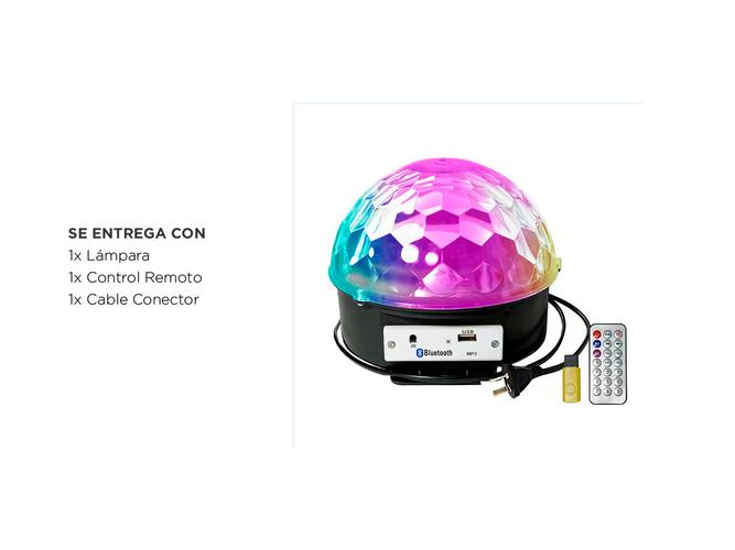 Parlante Lámpara Bola Rgb Gadnic DJL045 Audioritmica Usb - 5