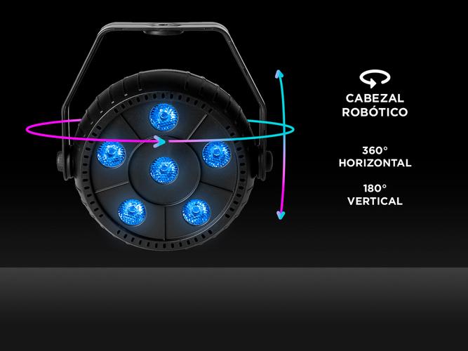 Tacho Par Led 3 En 1 Gadnic 6 X 1.5W RGB  - 3