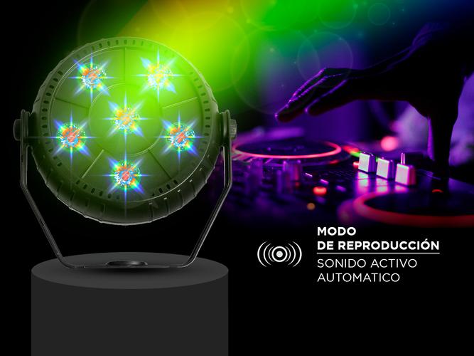 Tacho Par Led 3 En 1 Gadnic 6 X 1.5W RGB  - 4