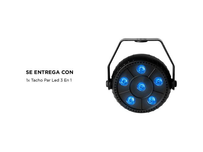Tacho Par Led 3 En 1 Gadnic 6 X 1.5W RGB  - 6