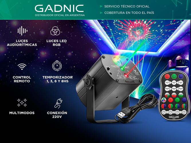 Reflector Laser Gadnic Multi Modo Con Control Remoto - 1