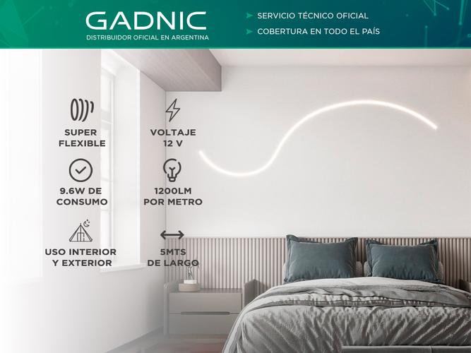 Manguera Luces Neon Gadnic Led Flexible Color Fijo 5mts - 1