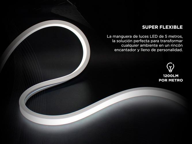 Manguera Luces Neon Gadnic Led Flexible Color Fijo 5mts - 3