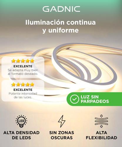 Tira LED Silicona GADNIC 120LED 5 mts Neón  - 1
