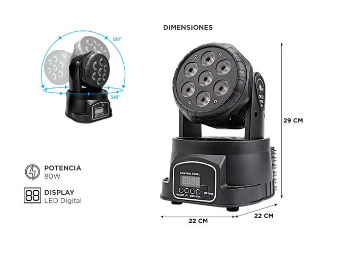 Cabezal Movil Gadnic DJ-P55RTY 7 Led Robótico - 3