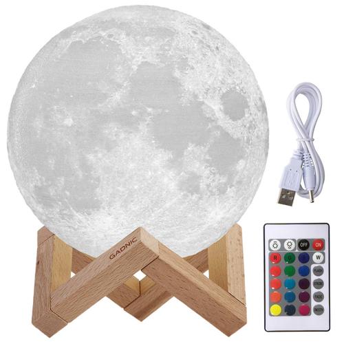 Lámpara Gadnic Luna 13cm 16 Colores RGB + Blanco Luz Cálida y Fría - 0