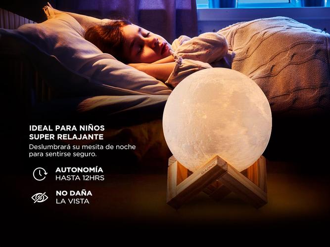 Lámpara Gadnic Luna 13cm 16 Colores RGB + Blanco Luz Cálida y Fría - 4