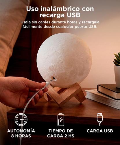 Lámpara Gadnic Luna 13cm 16 Colores RGB + Blanco Luz Cálida y Fría - 3