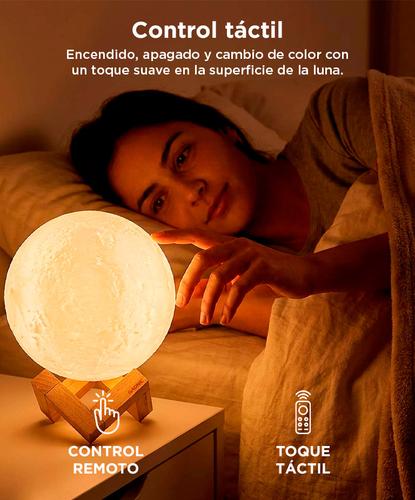 Lámpara Gadnic Luna 13cm 16 Colores RGB + Blanco Luz Cálida y Fría - 4